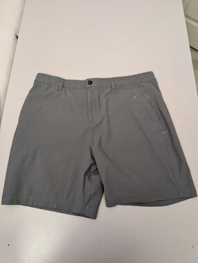 Bad Birdie Men's Golf Shorts Size 36 Gray 7" Inseam Solid Performance Flat Front